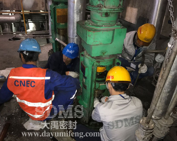 大直徑釜用機(jī)械密封安裝現(xiàn)場